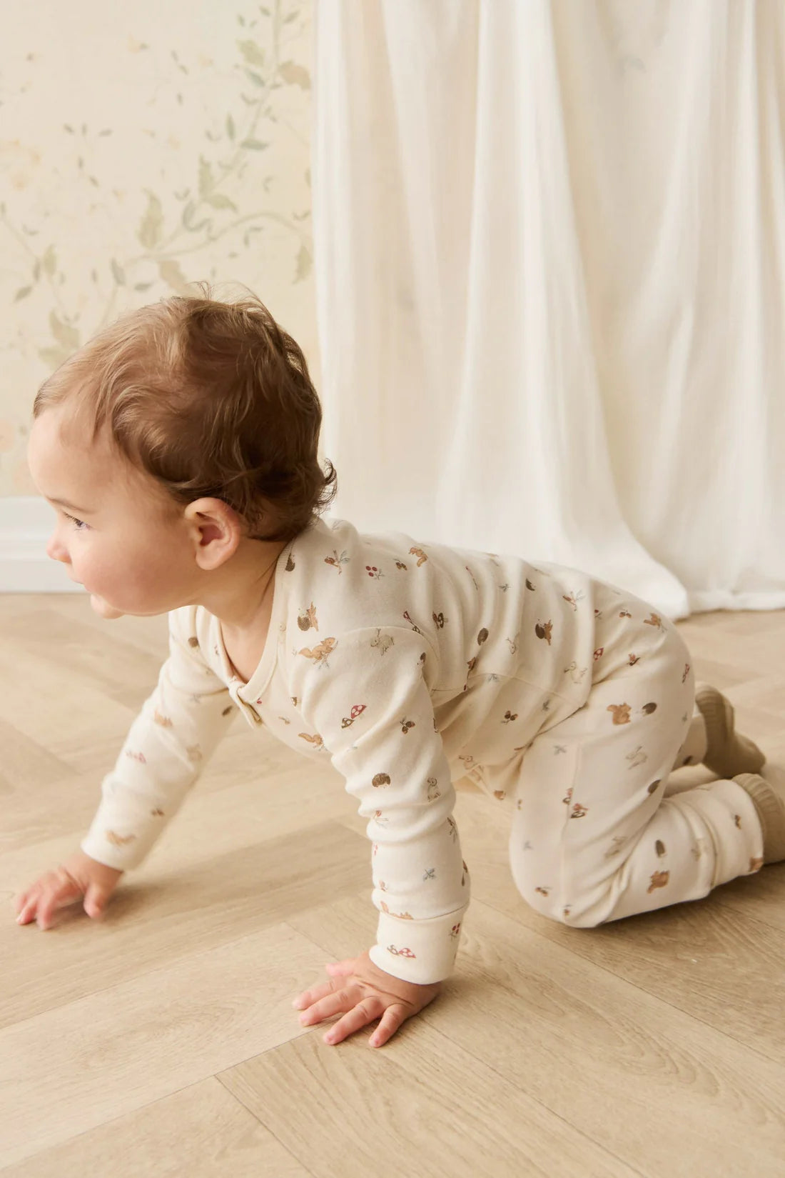Organic Cotton Reese Zip Onepiece | Forest Gathering | Jamie Kay