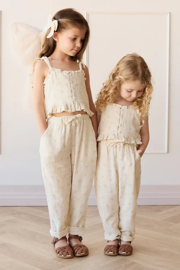 Organic Cotton Muslin Cordelia Pant - Pauline Chamomile | Jamie Kay