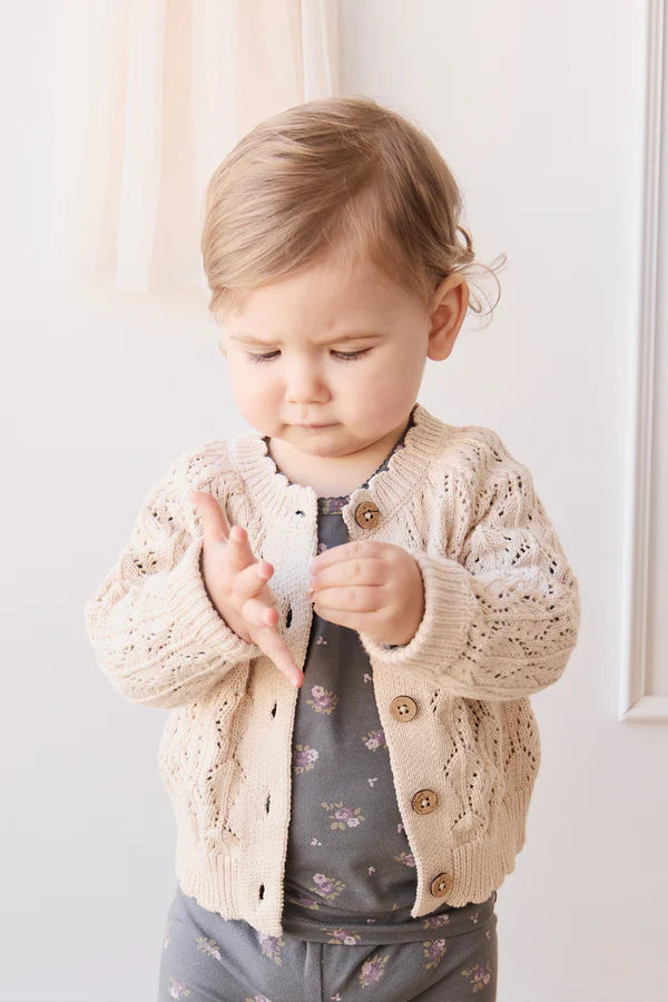 Livvy Cardigan - Light Oatmeal Marle | Jamie Kay