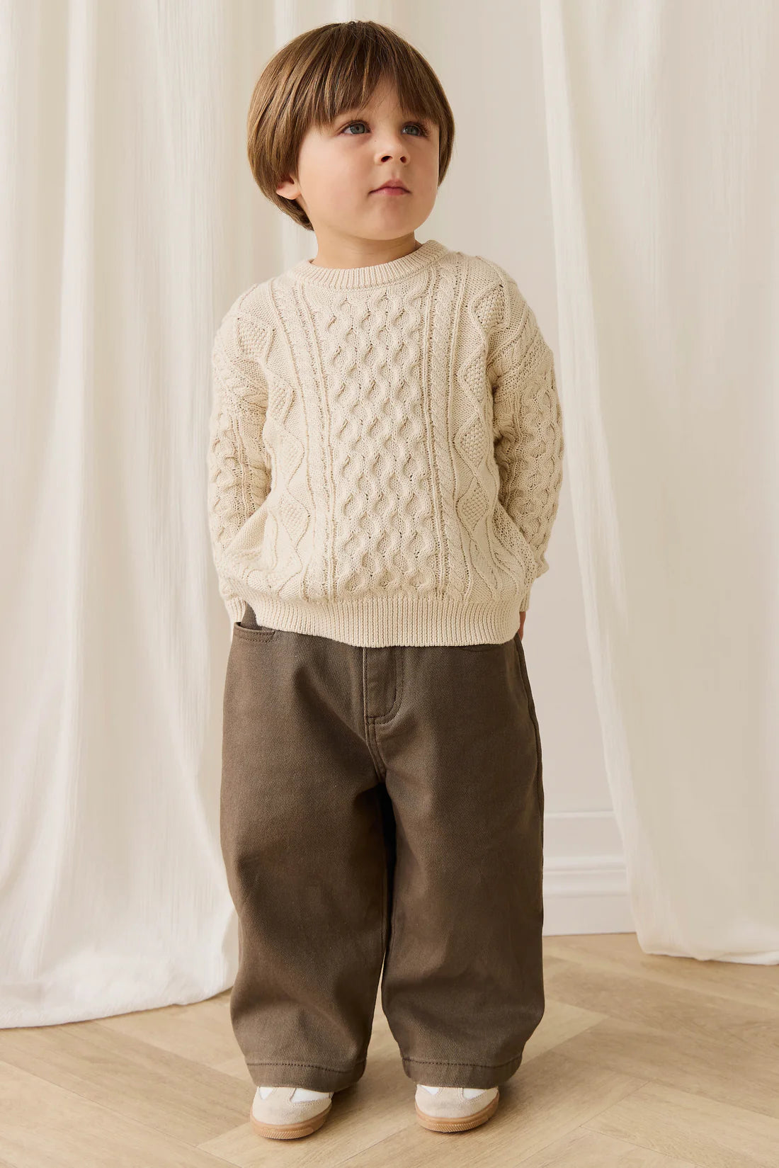 Sawyer Knit Jumper - Vanilla | Jamie Kay