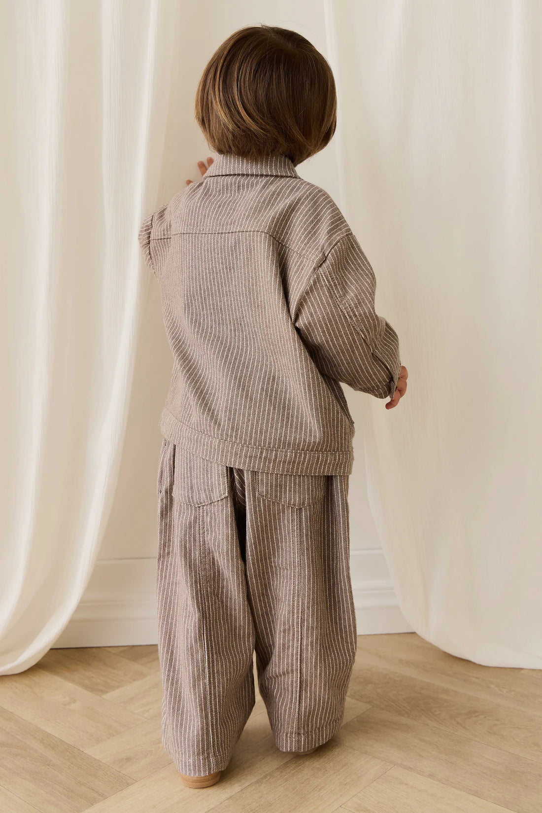 Abel Pant - Mini Pinstripe Cassava / Iroko | Jamie Kay