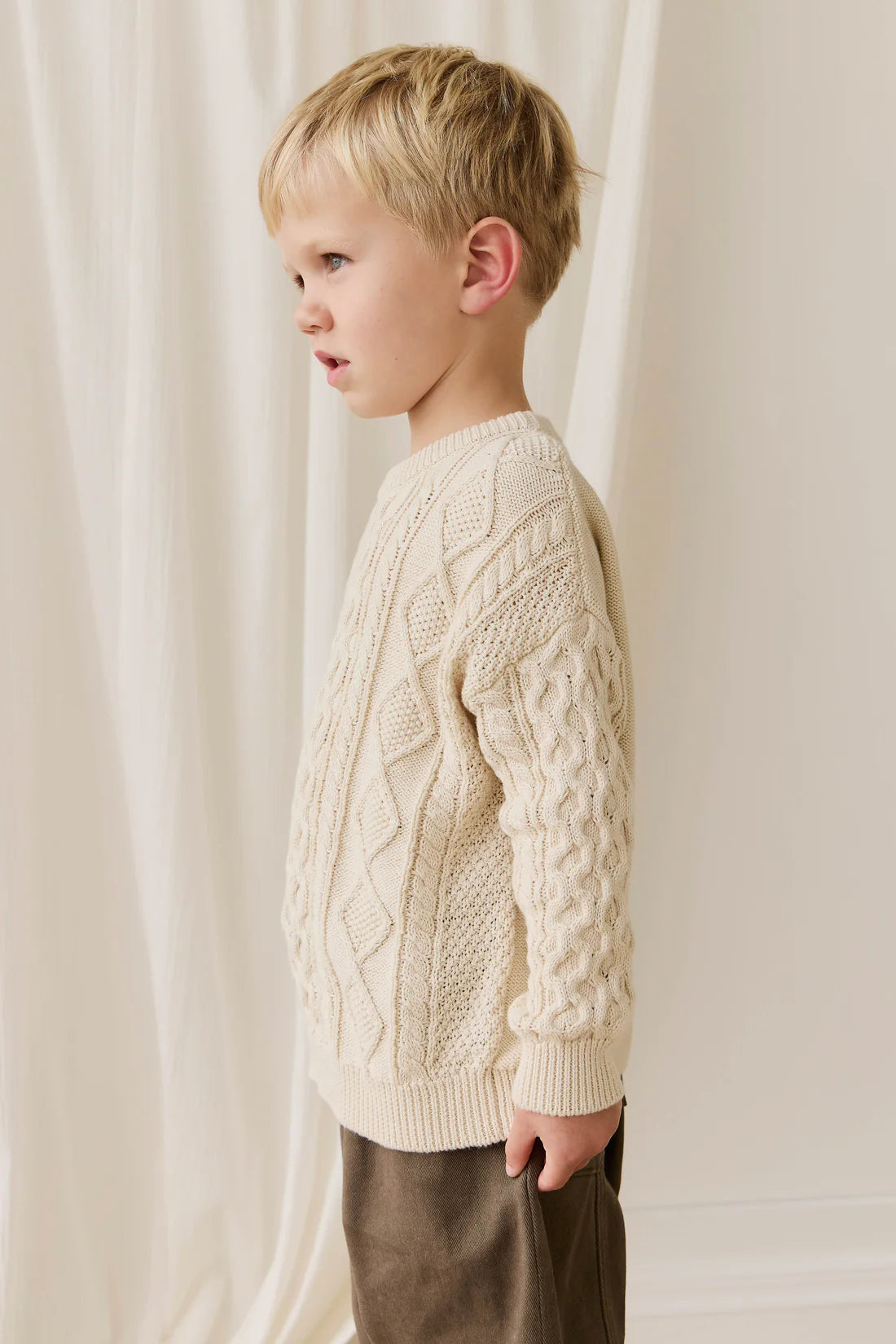 Sawyer Knit Jumper - Vanilla | Jamie Kay