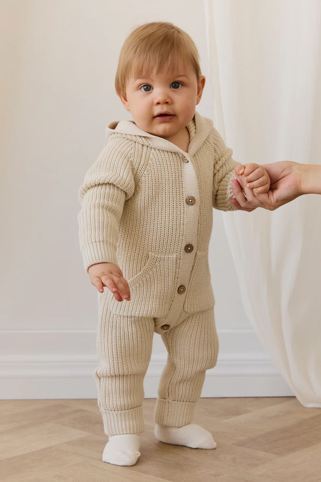 Bear Knit Onepiece - Vanilla | Jamie Kay