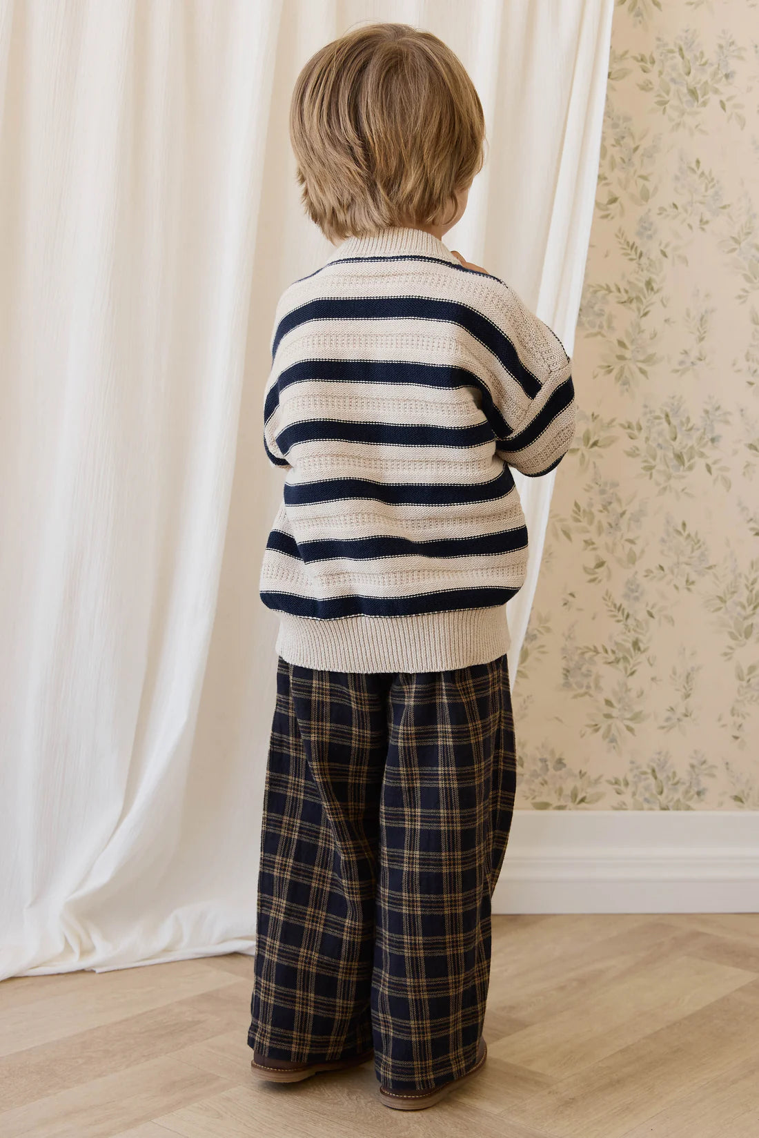 Byron Jumper - Byron Stripe Oat/Eclipse | Jamie Kay