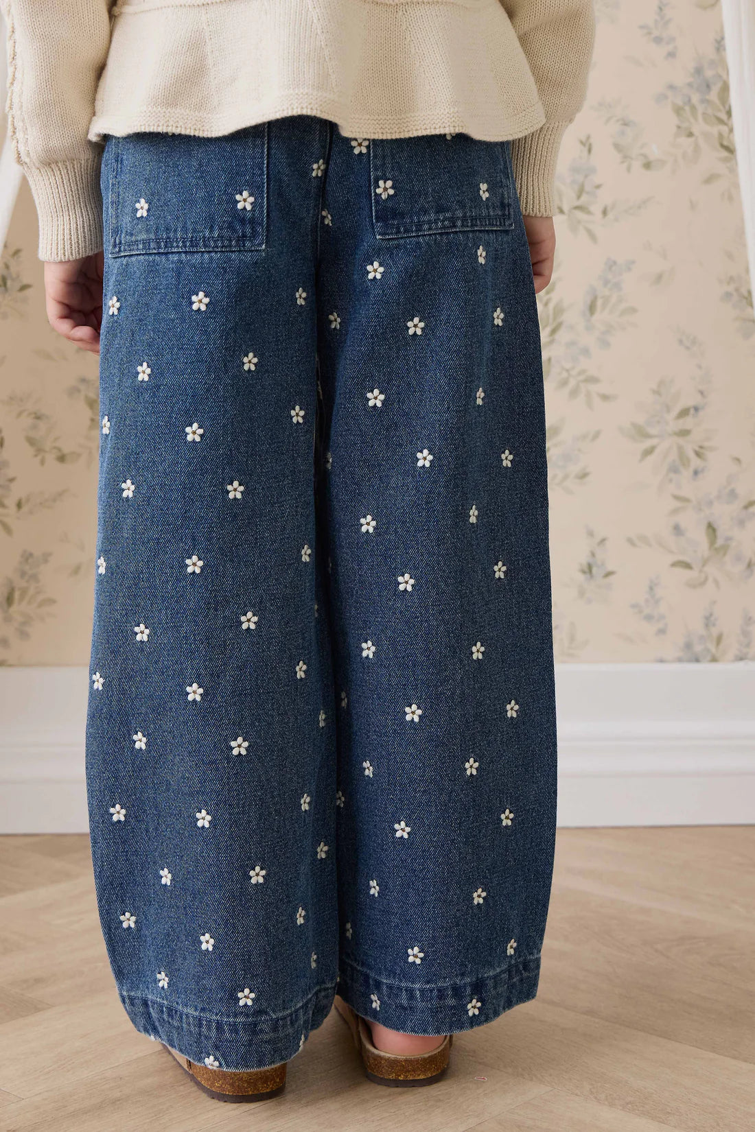 Amandine Pant - Josie Floral Denim | Jamie Kay