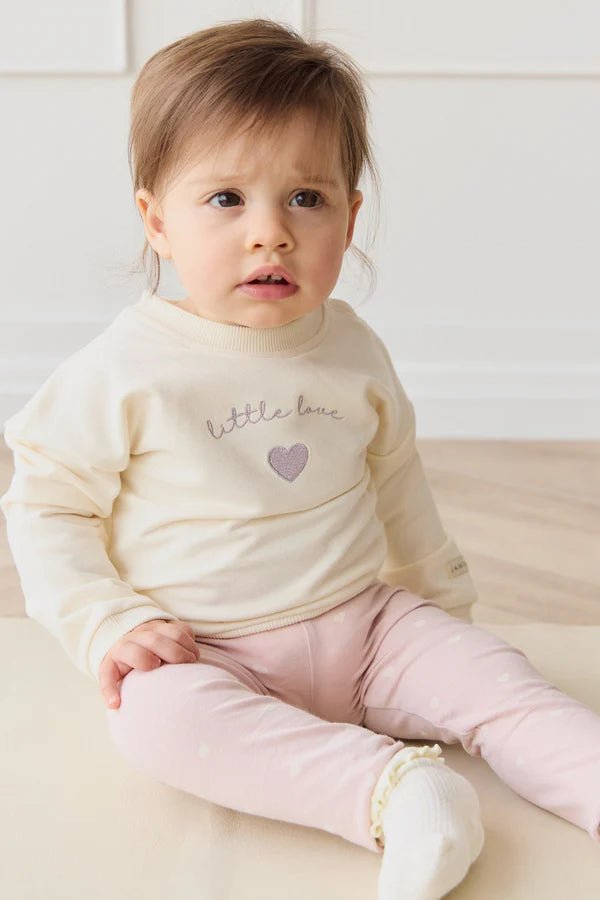 Organic Cotton Everyday Legging - Petite Heart Old Rose | Jamie Kay