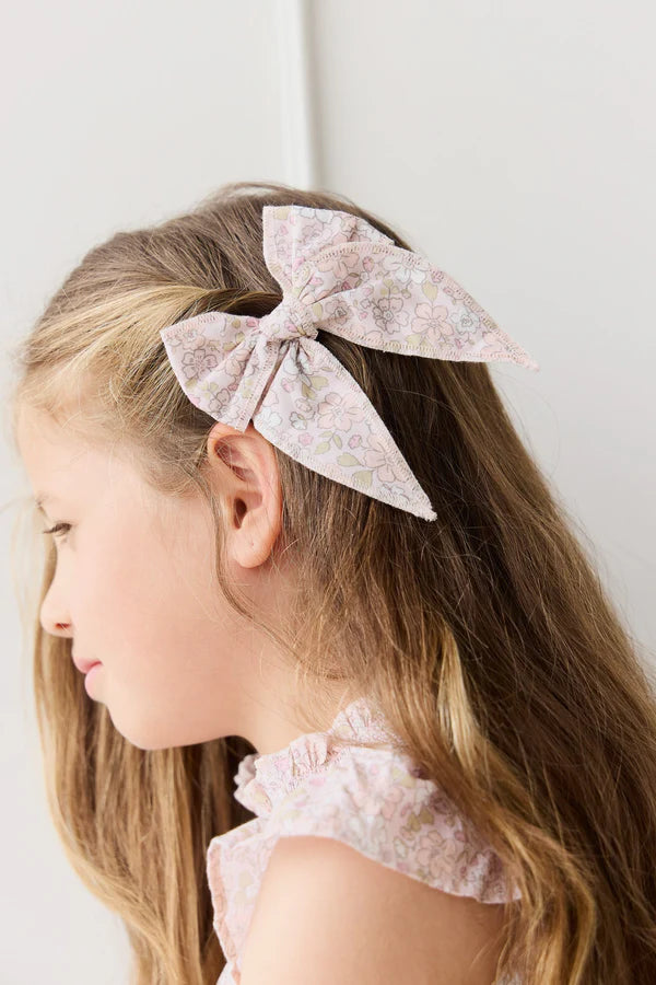 Organic Cotton Voile Bow - Chloe Mauve | Jamie Kay