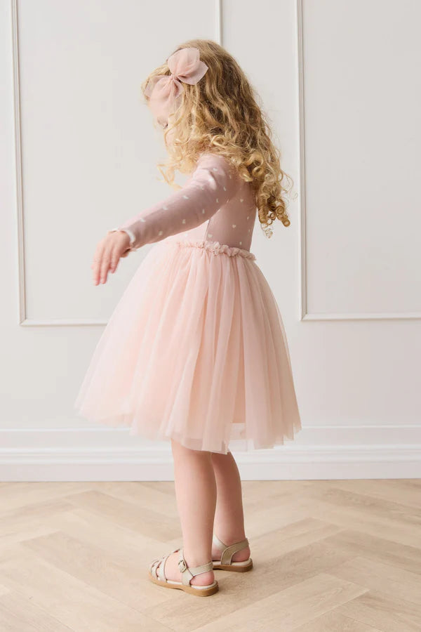 Anna Tulle Dress - Petite Heart Old Rose |Jamie Kay