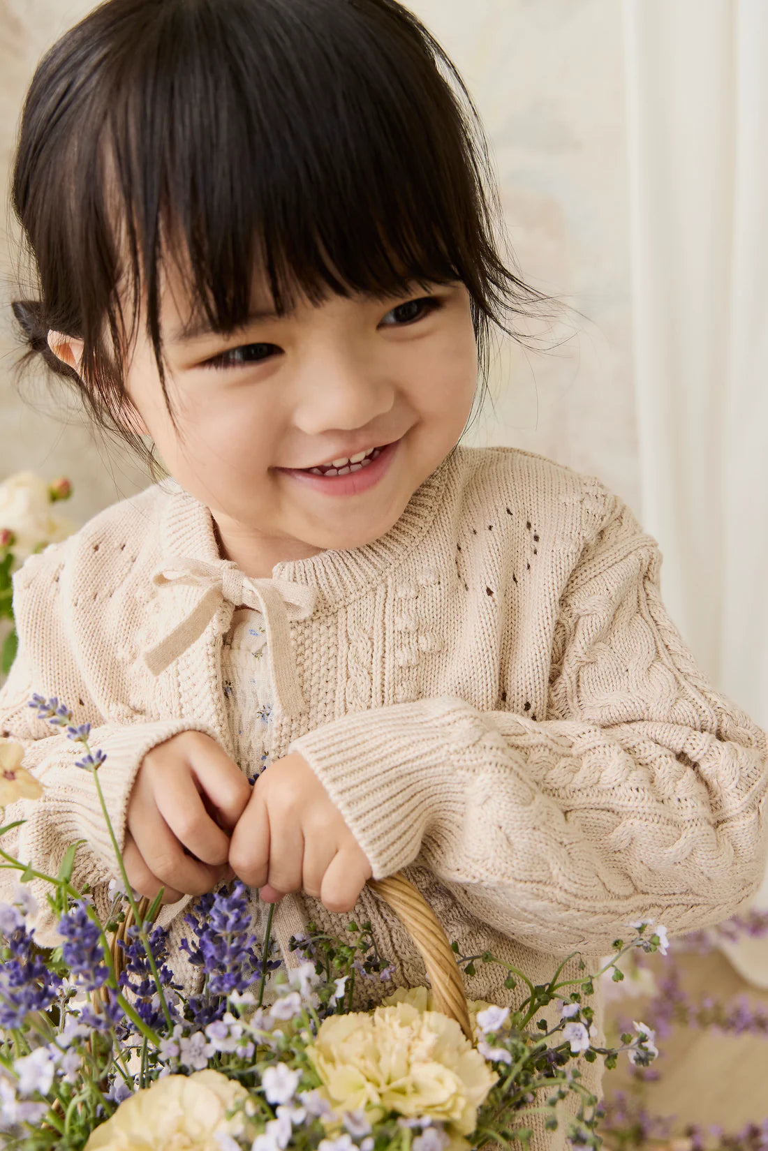 Josephine Cardigan - Light Oatmeal Marle | Jamie Kay