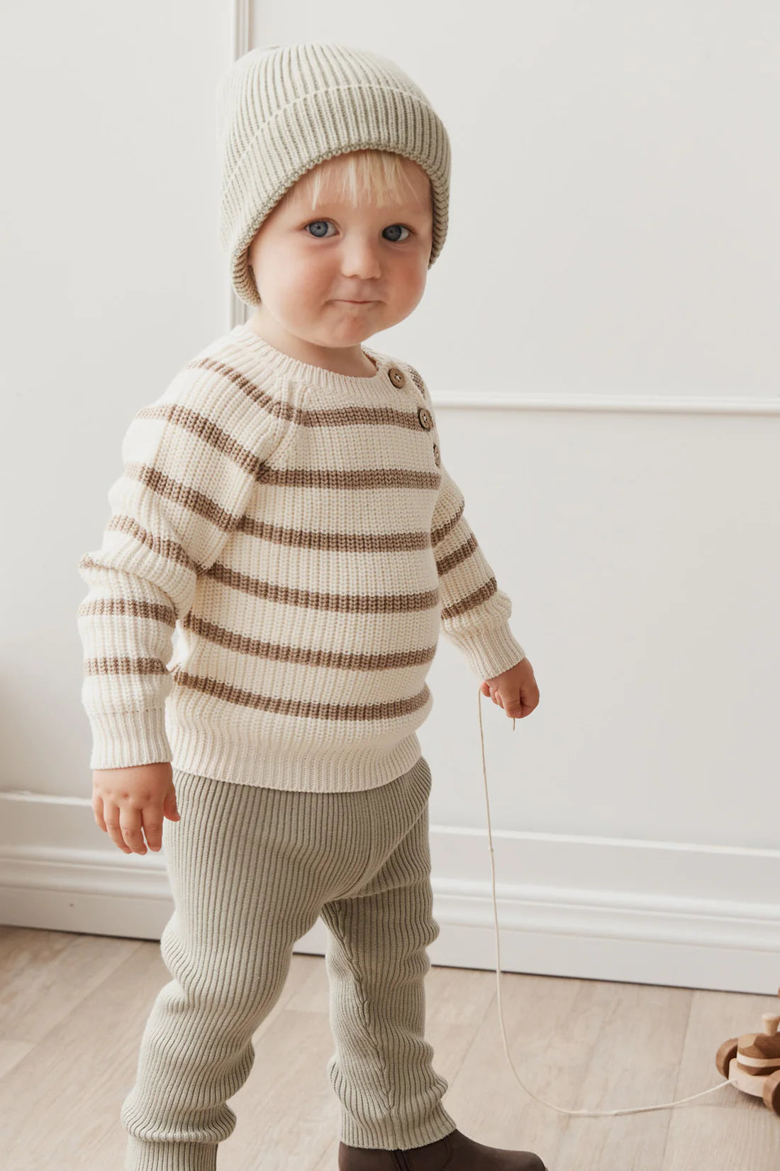 Frankie Jumper - Frankie Stripe Cashew | Jamie Kay