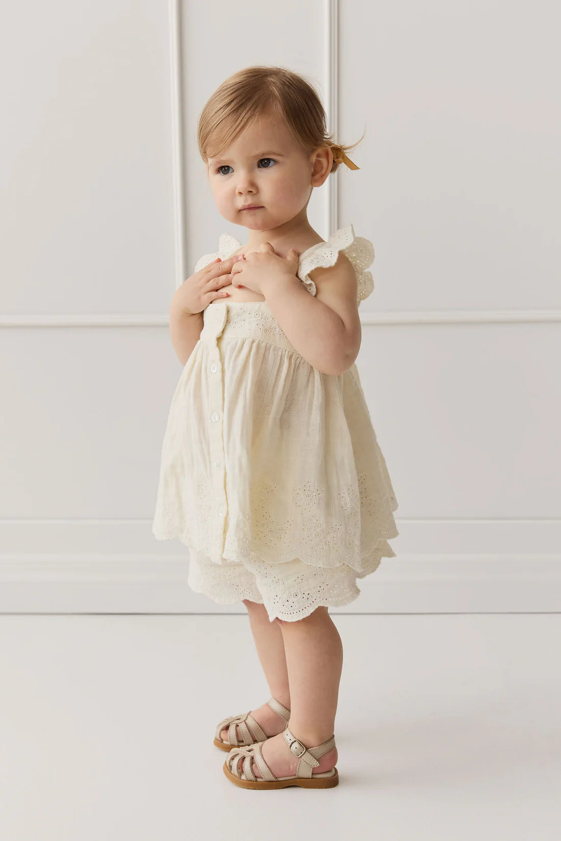 Organic Cotton Muslin Anja Short - Parchment | Jamie Kay