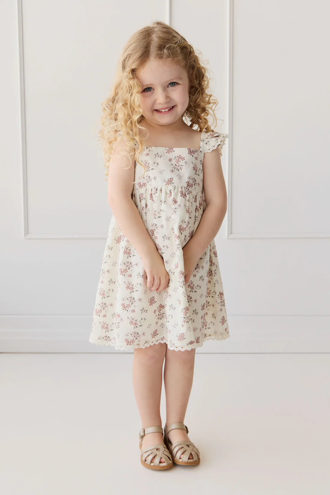 Organic Cotton Elodie Dress - Selena Blush | Jamie Kay