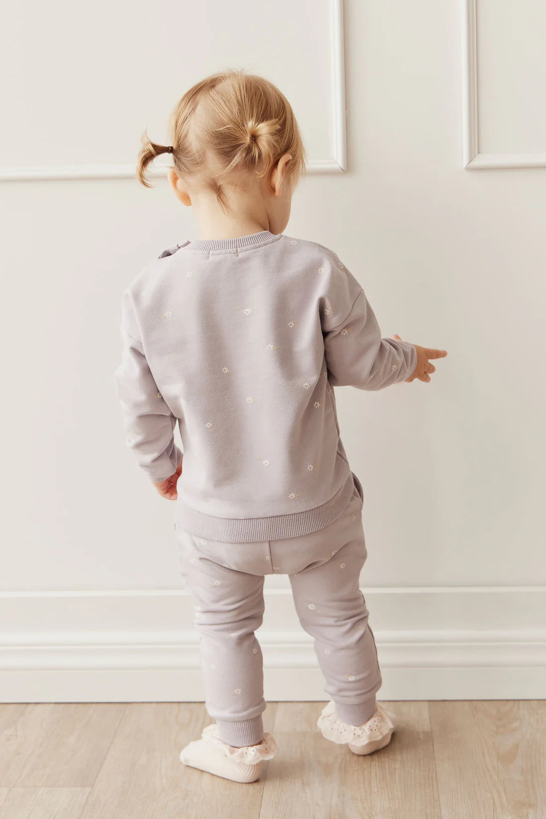 Organic Cotton Bobbie Sweatshirt - Annie Ditzy Violet Ice | Jamie Kay