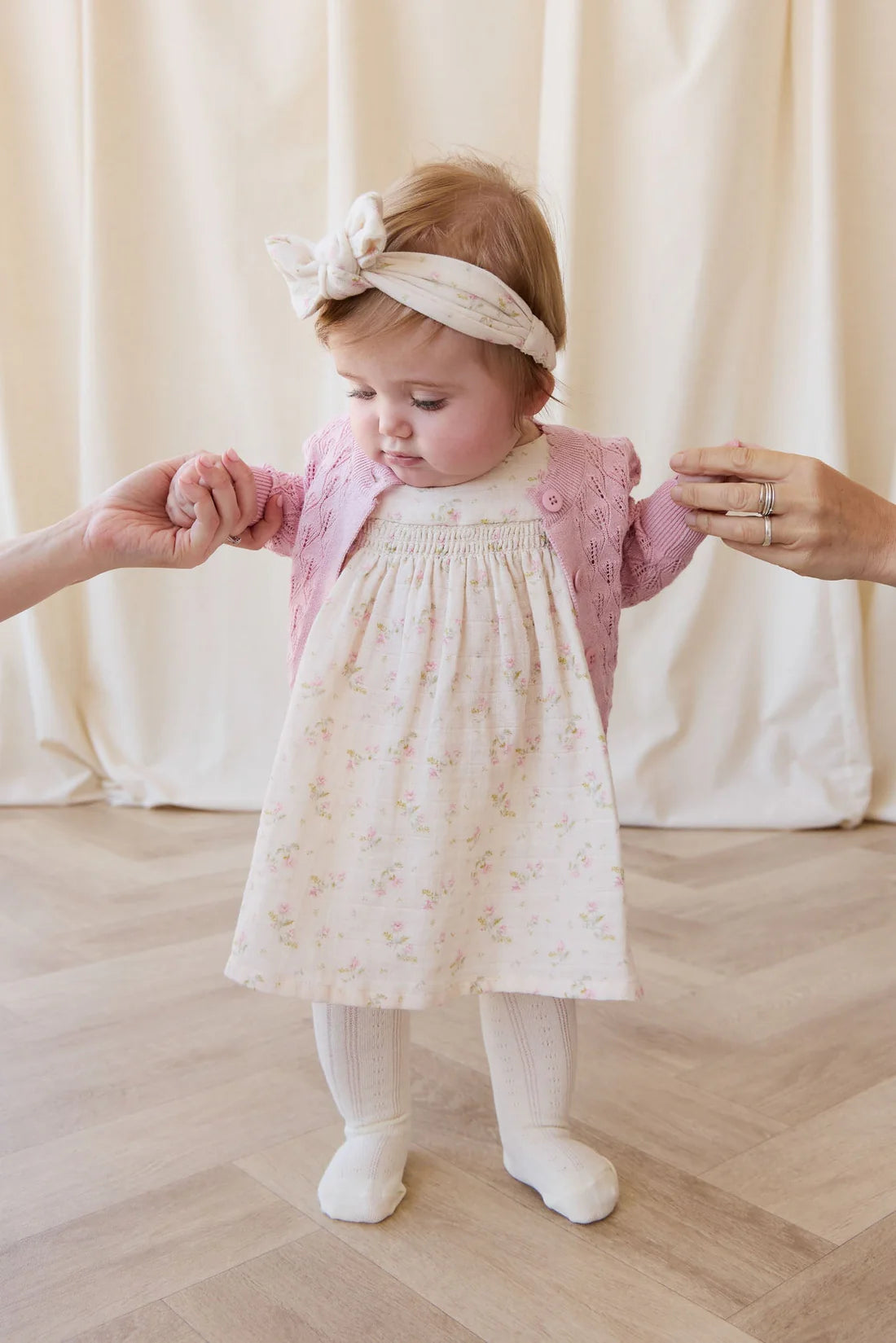 Organic Cotton Muslin Tiana Dress - Emelia Pink | Jamie Kay