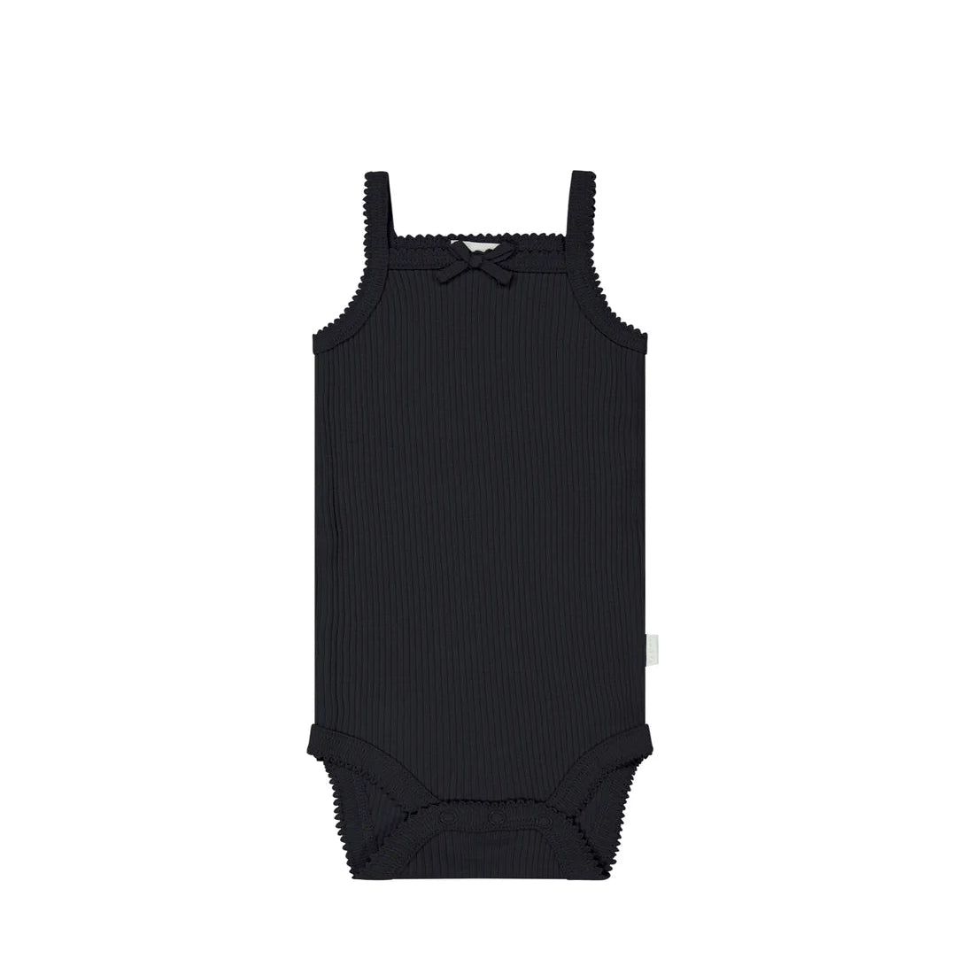 Organic Cotton Modal Singlet Bodysuit | Ebony | Jamie Kay