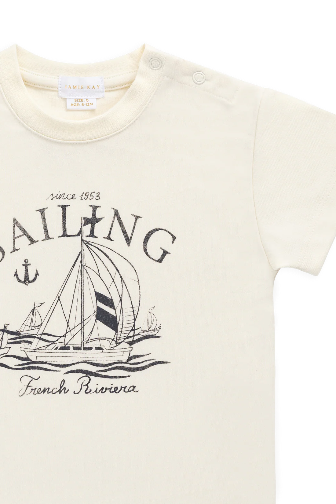 Organic Cotton Bjorn Tee - French Riviera Eclipse | Jamie Kay