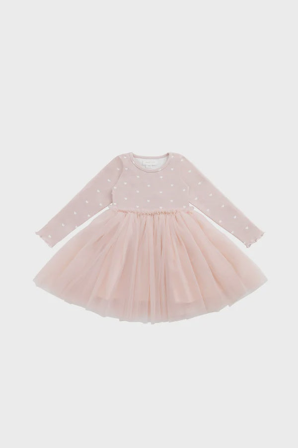 Anna Tulle Dress - Petite Heart Old Rose |Jamie Kay