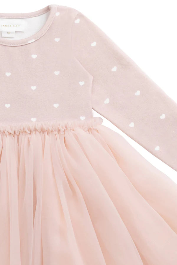 Anna Tulle Dress - Petite Heart Old Rose |Jamie Kay