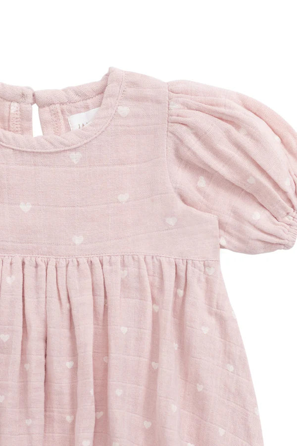 Organic Cotton Muslin Elodie Top - Petite Heart Old Rose | Jamie Kay