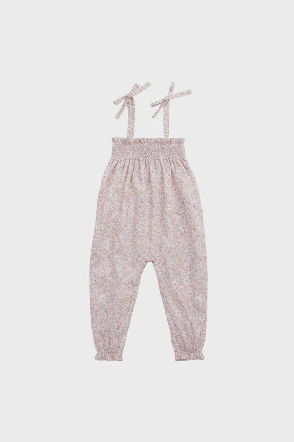 Organic Cotton Summer Playsuit - Chloe Mauve  | Jamie Kay