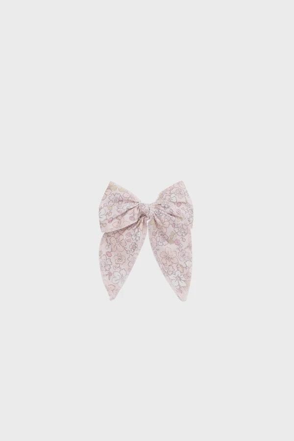 Organic Cotton Voile Bow - Chloe Mauve | Jamie Kay