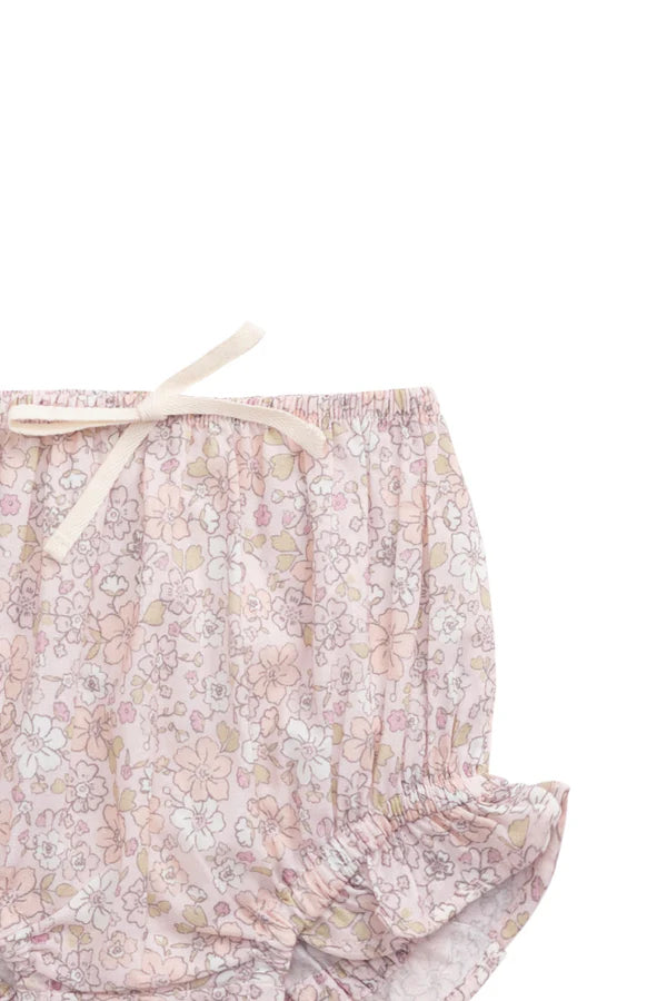 Organic Cotton Voile Frill Bloomer - Chloe Mauve | Jamie Kay