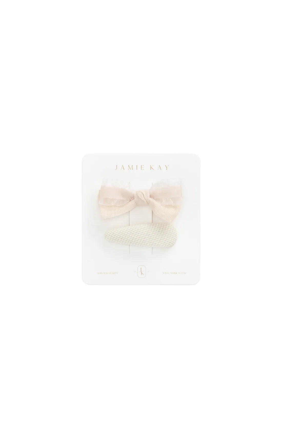 Lucie Hair Clip Set - White Swan | Jamie Kay