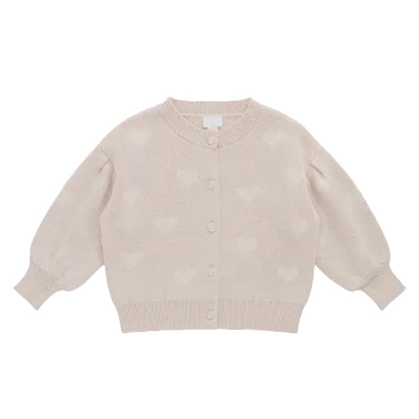 Kayla Cardigan - Kylie Heart Jacquard Morganite | Jamie Kay