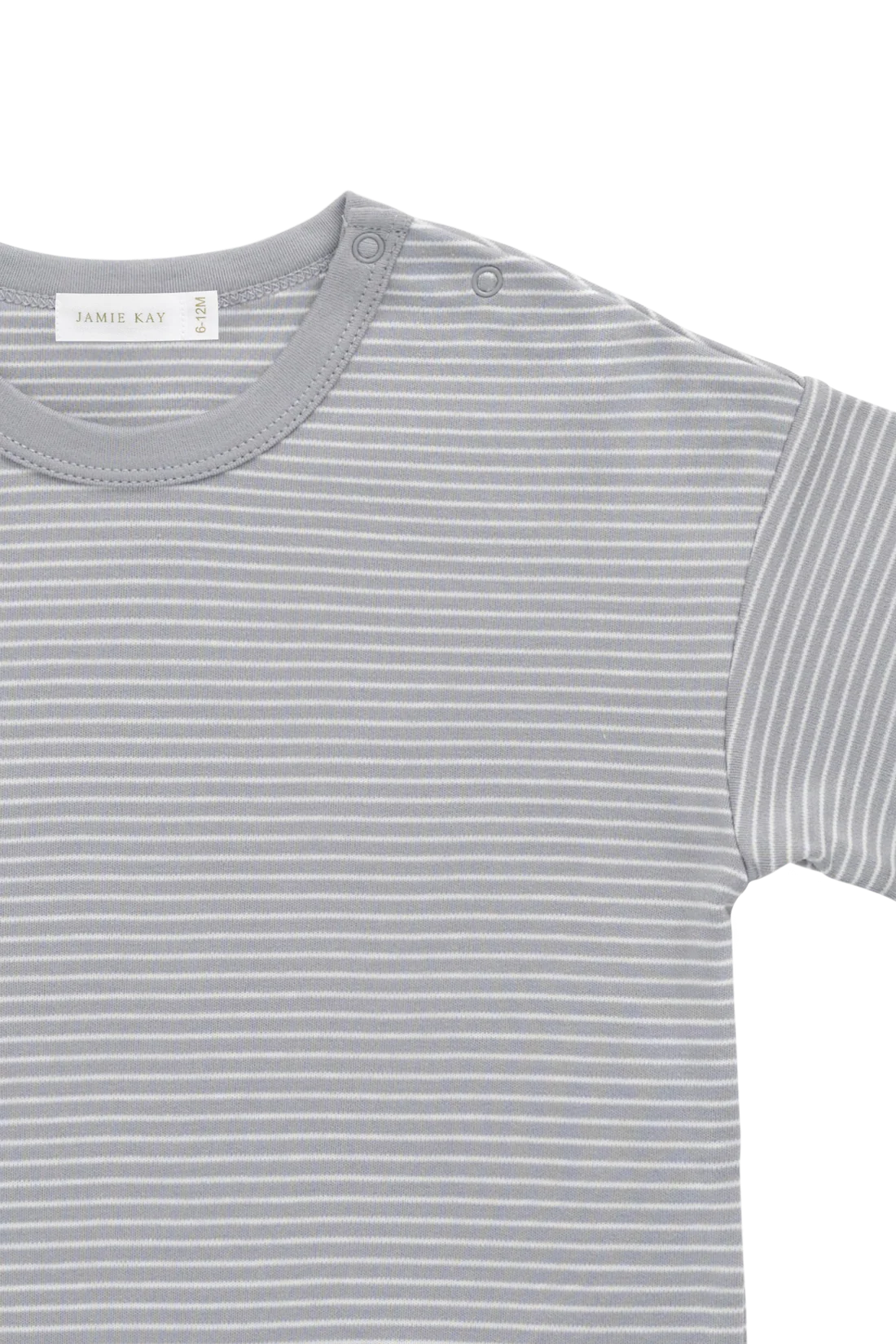 Pima Cotton Wesley Tee - Fine Stripe Missouri/Parchment | Jamie Kay