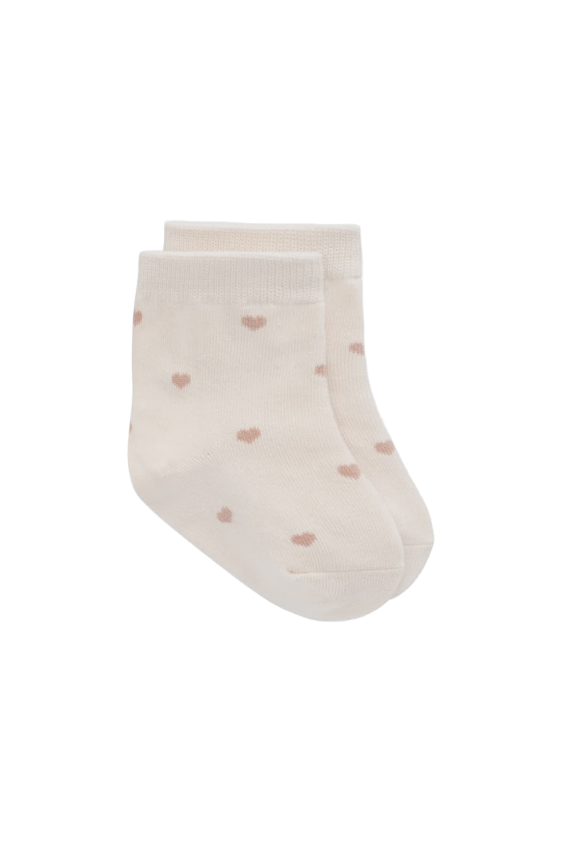 Harlow Sock - Petite Heart Jacquard - Bridal  Blush | Jamie Kay