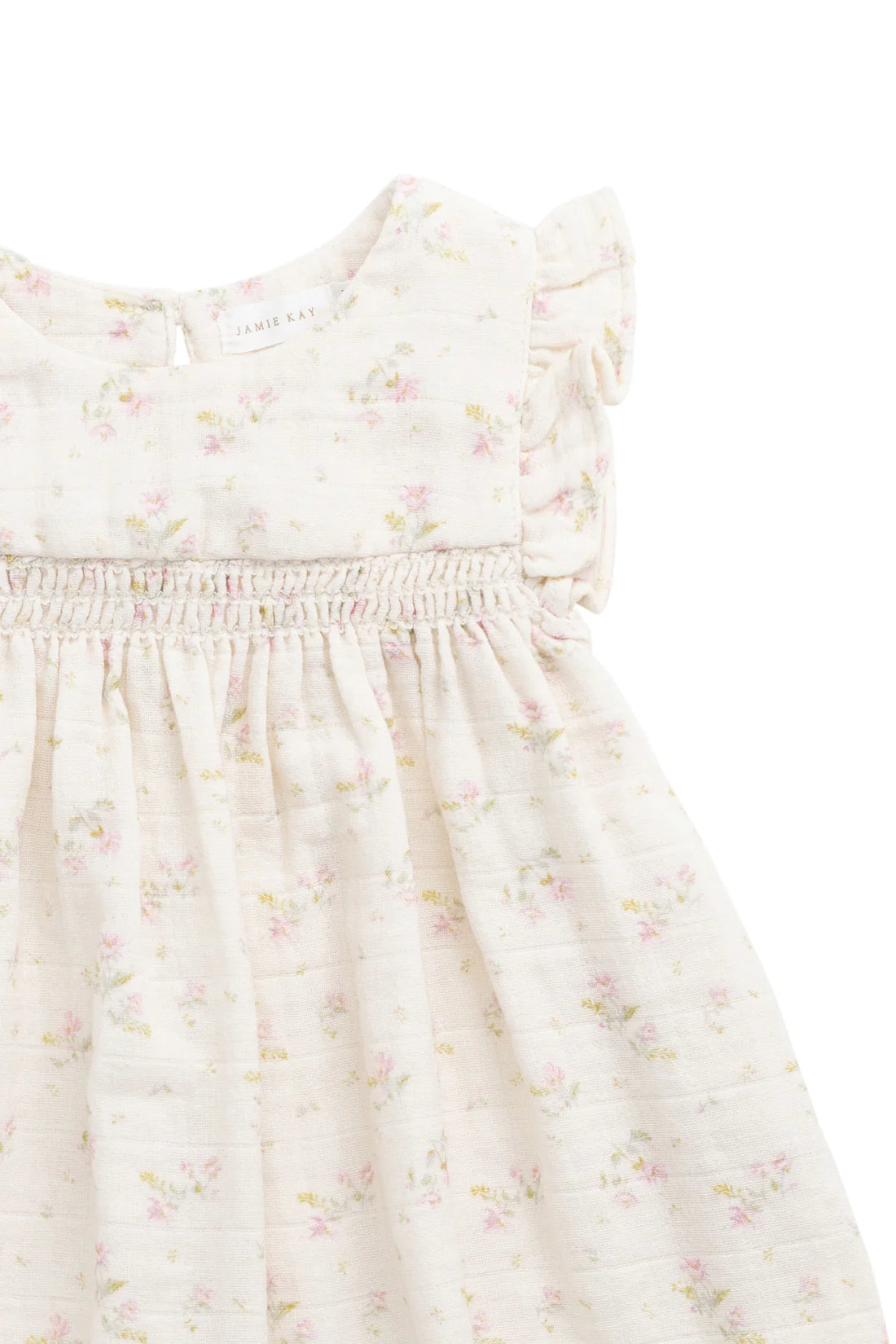 Organic Cotton Muslin Tiana Dress - Emelia Pink | Jamie Kay