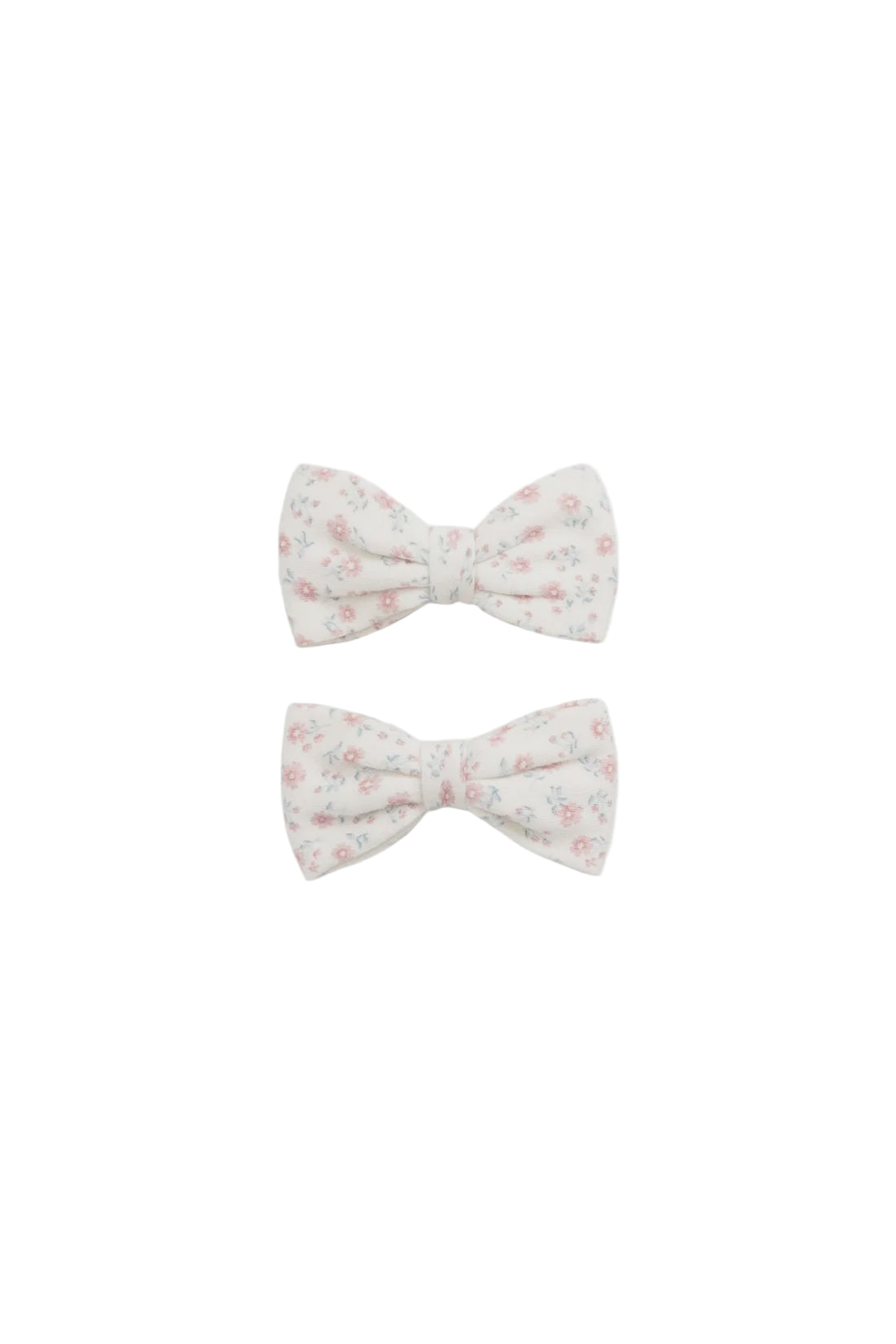 Organic Cotton Noelle 2pk Bow - Posy Garden Pink | Jamie Kay