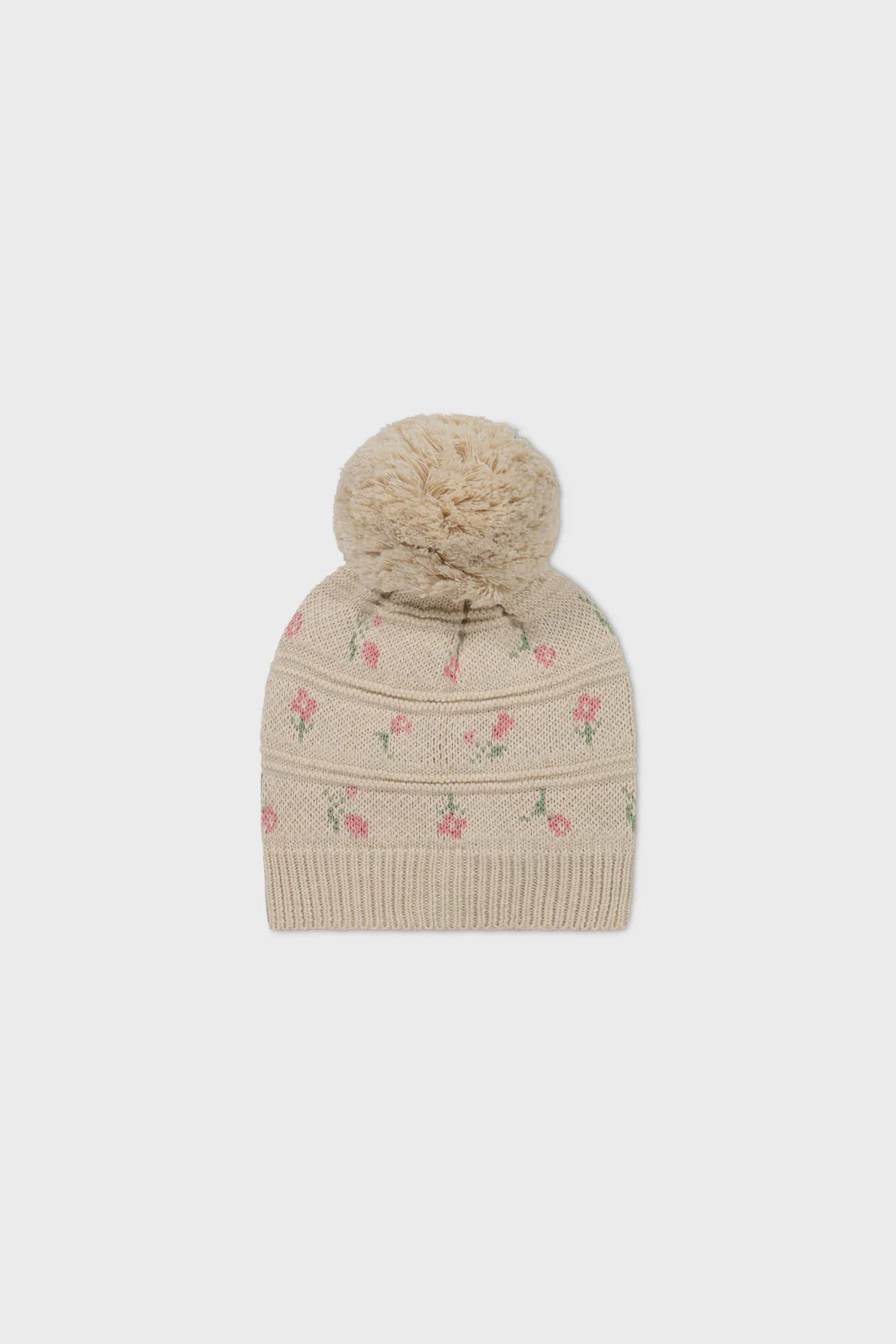 Delilah Knitted Hat - Delilah Jacquard Oatmeal Marle | Jamie Kay