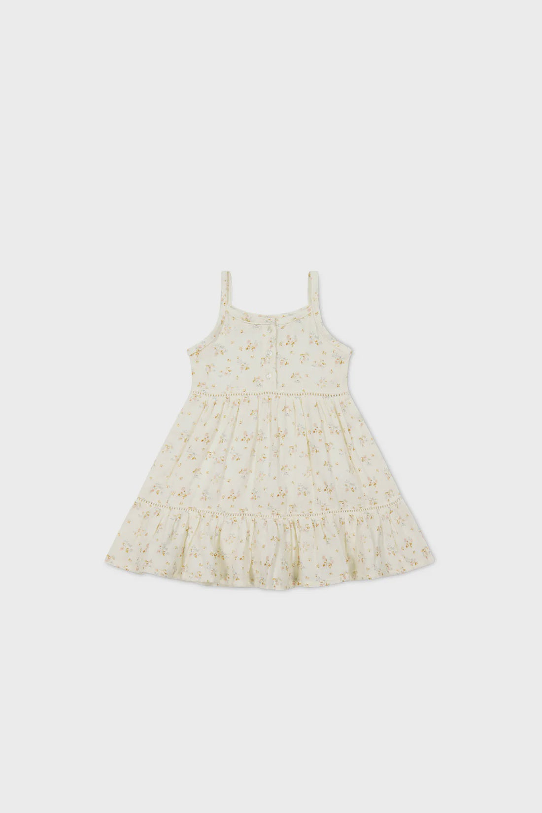 Organic Cotton Muslin Hazel Dress - Nina Watercolour Flora | Jamie Kay
