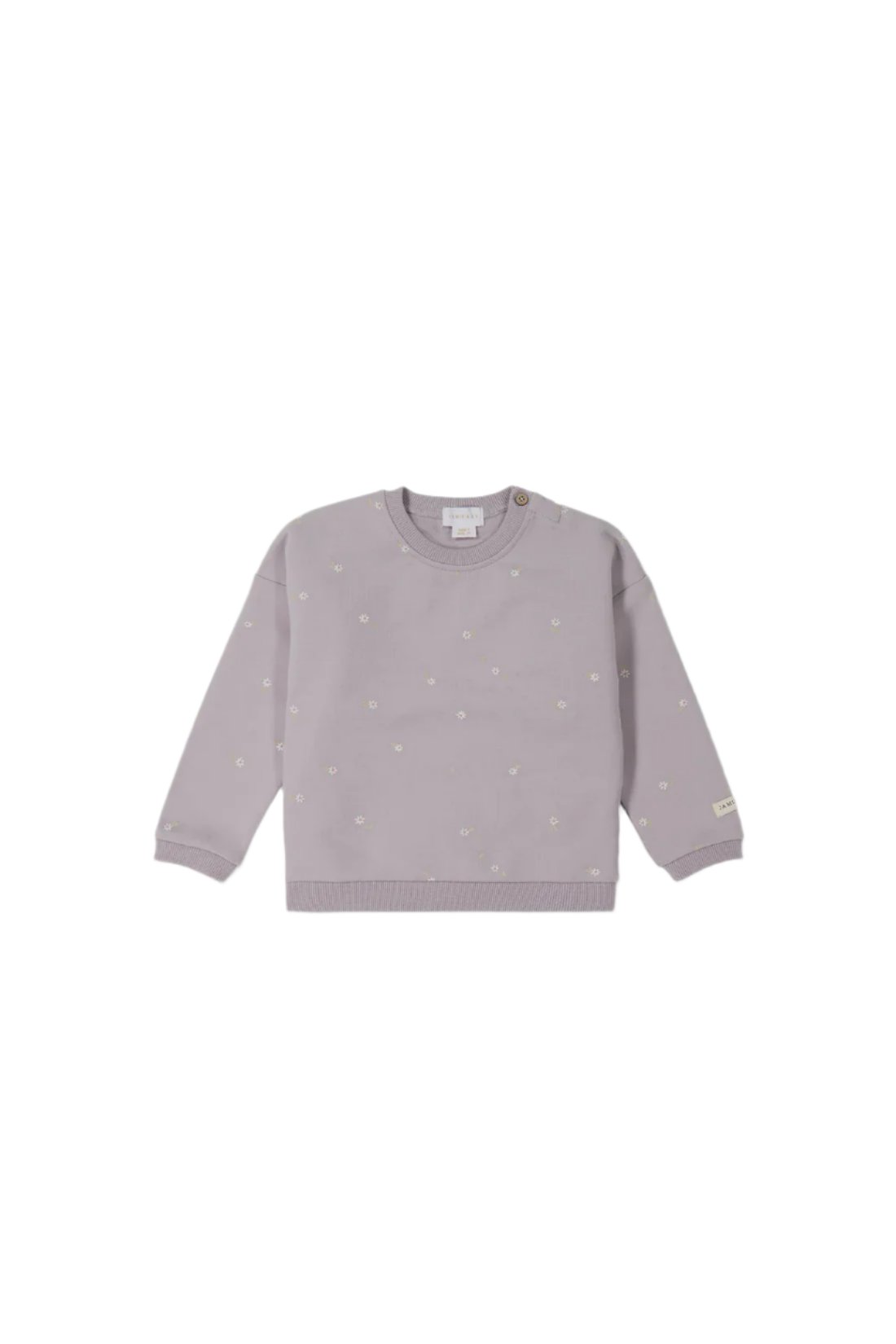 Organic Cotton Bobbie Sweatshirt - Annie Ditzy Violet Ice | Jamie Kay