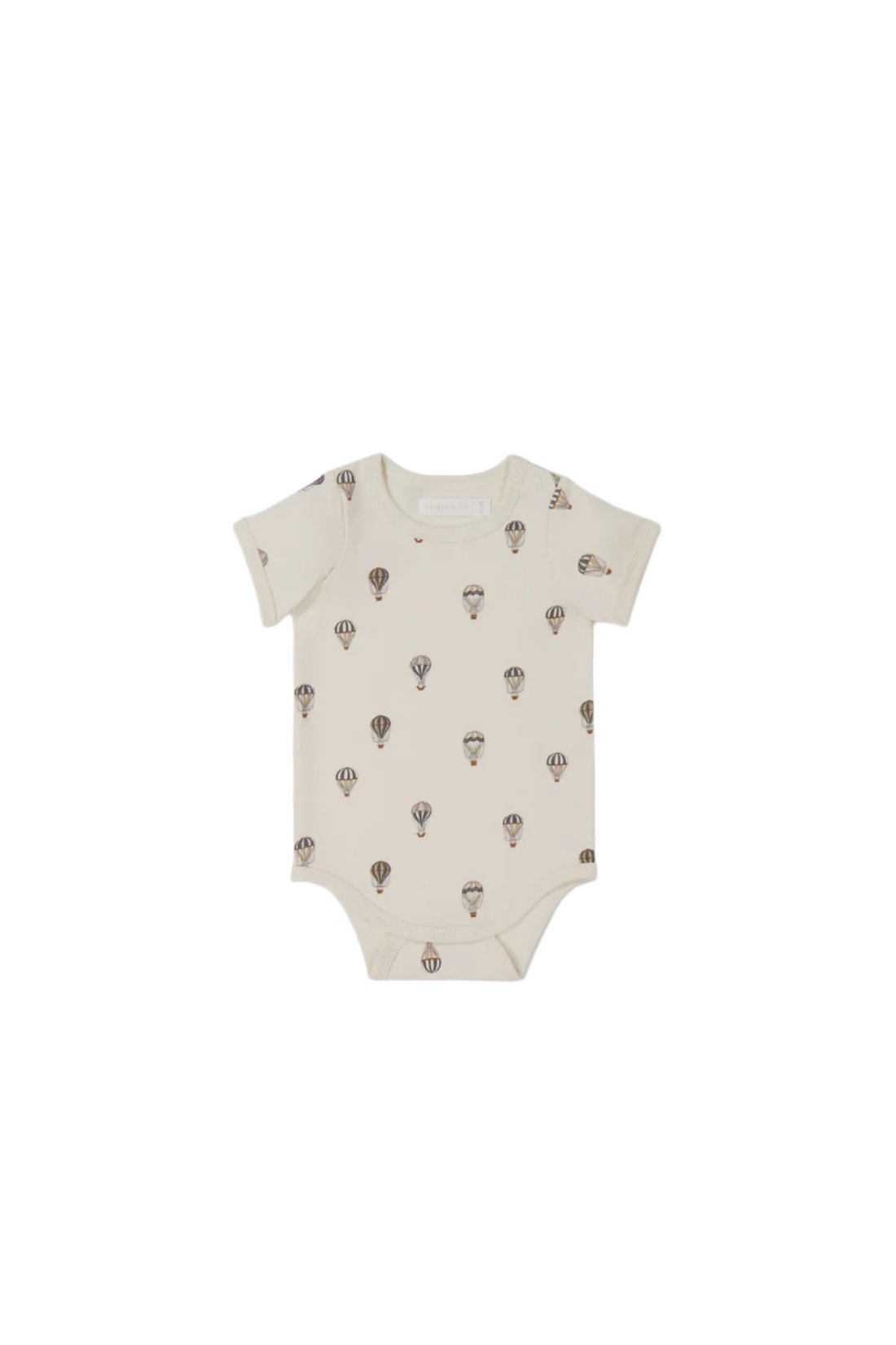 Organic Cotton Hudson Short Sleeve Bodysuit - Montgolfiere Cloud | Jamie Kay