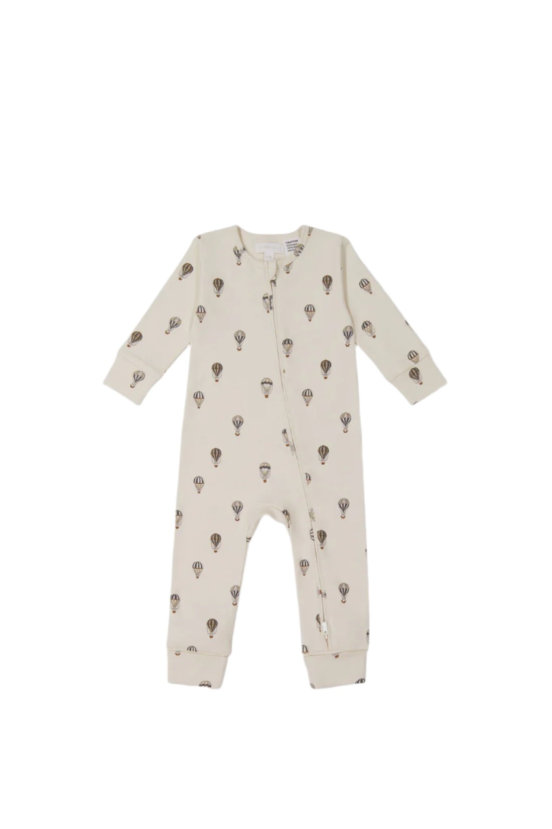 Organic Cotton Reese Zip Onepiece - Montgolfiere Cloud | Jamie Kay