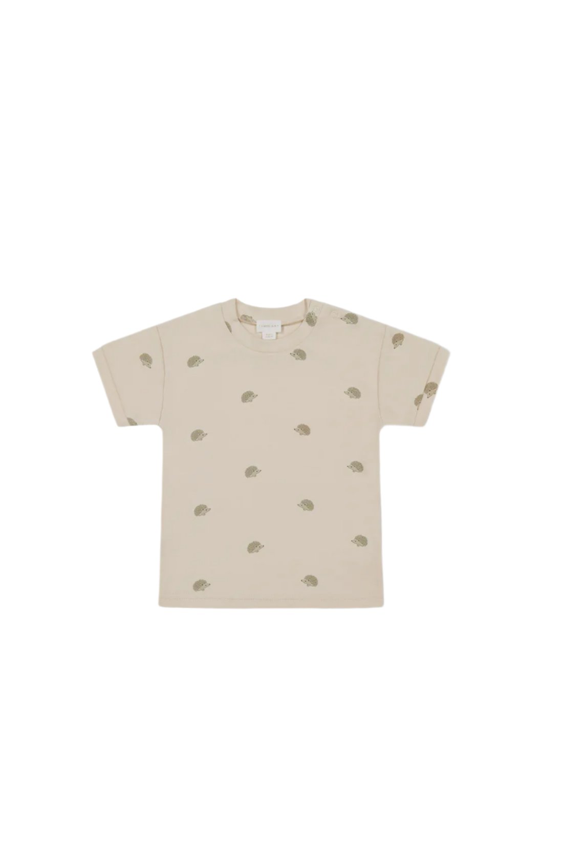 Pima Cotton Eddie T-Shirt - Henry Hedgehog Birch | Jamie Kay