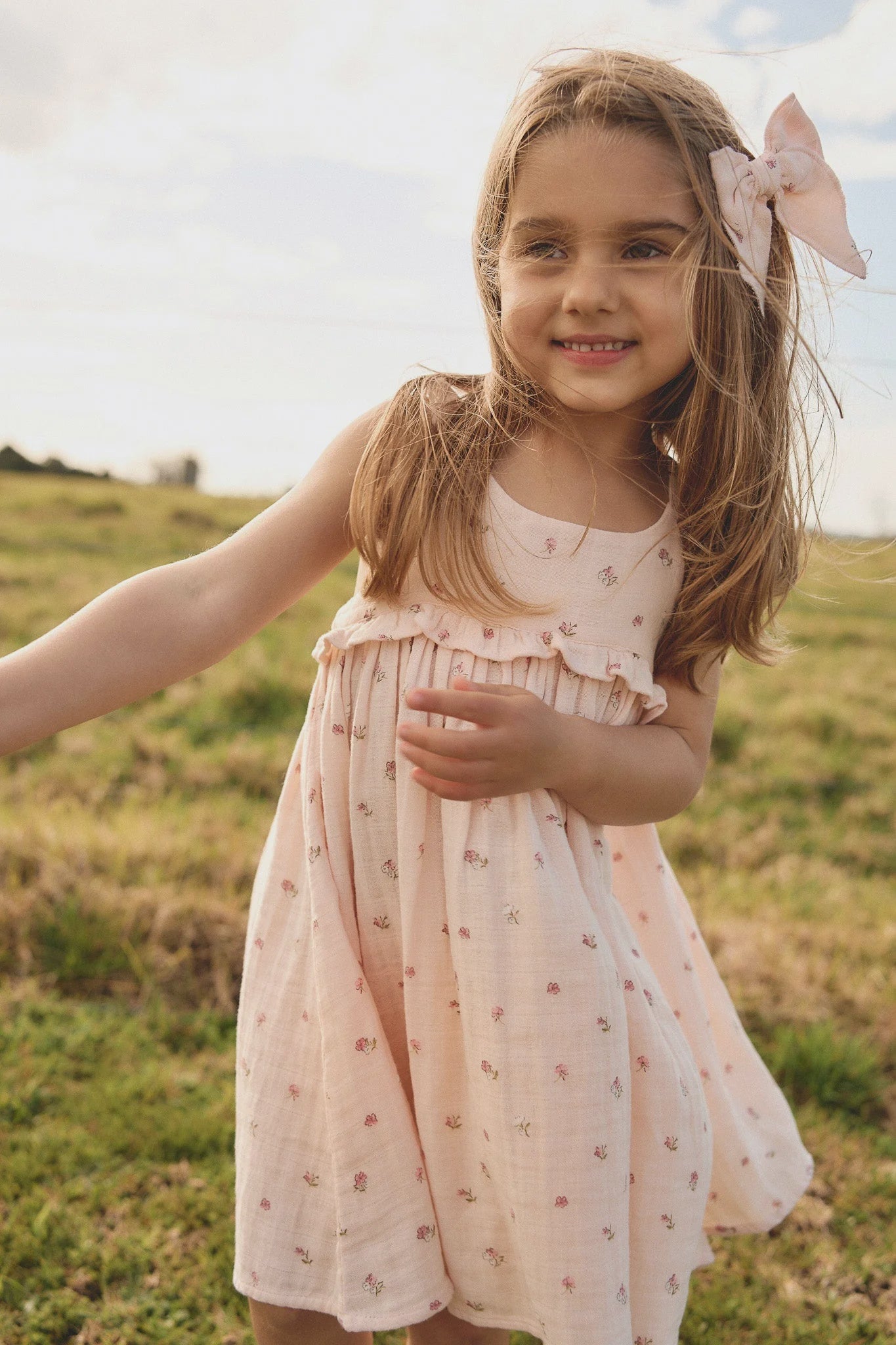 Organic Cotton Muslin Lola Dress - Meredith Morganite | Jamie Kay