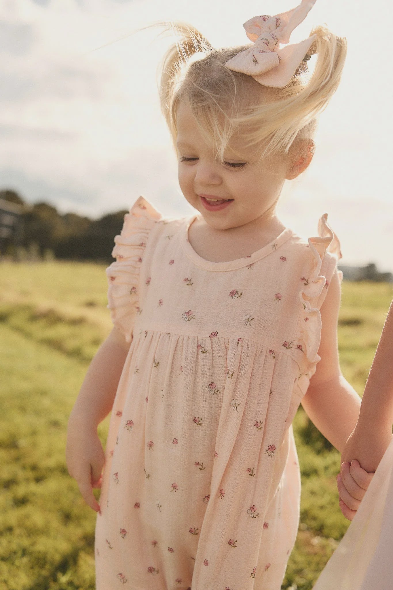 Organic Cotton Muslin Sadie Romper - Meredith Morganite | Jamie Kay