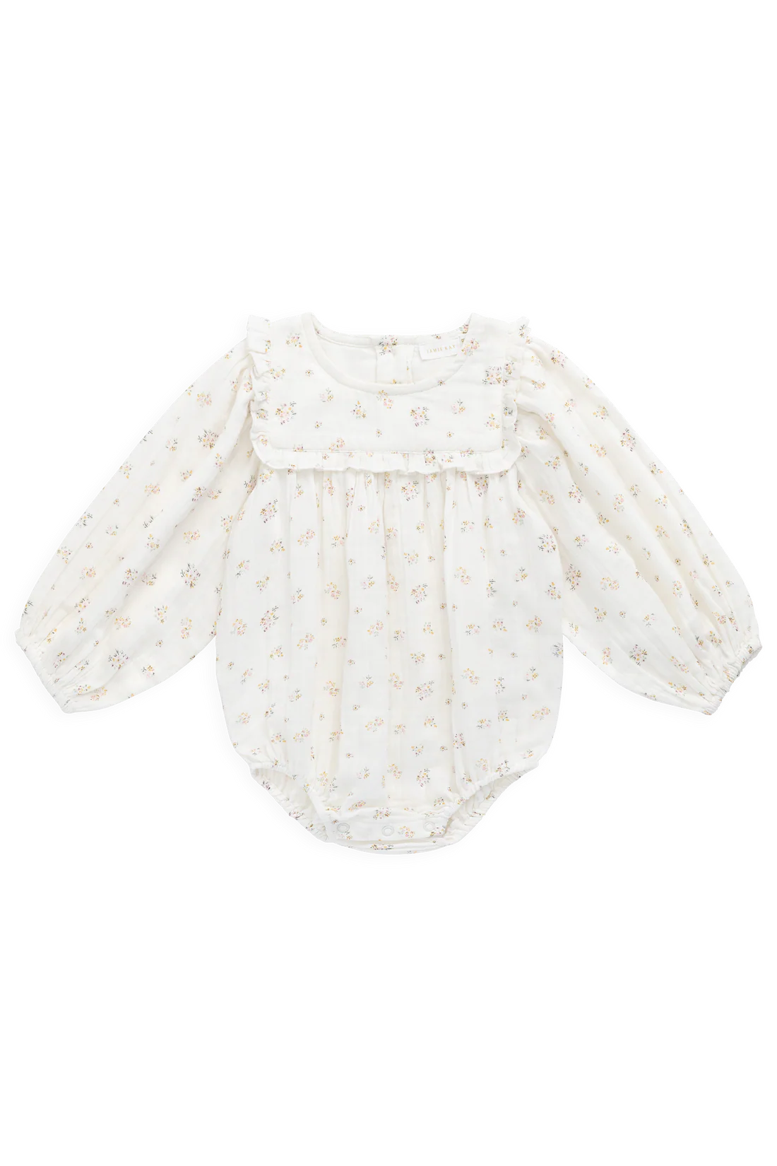 Organic Cotton Muslin Frances Playsuit - Ayla Whisper | Jamie Kay