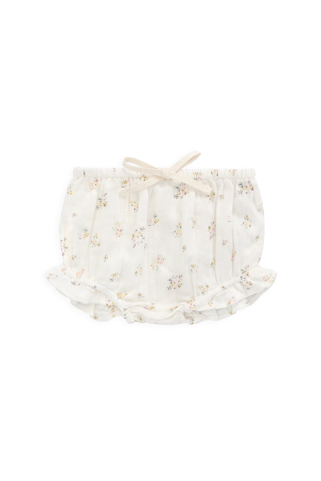 Organic Cotton Muslin Frill Bloomer - Ayla Whisper | Jamie Kay