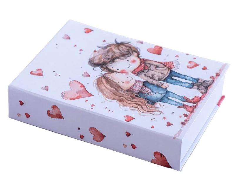 Jotter Pad – Valentines Couple with Hearts 1 | Creative Stuff