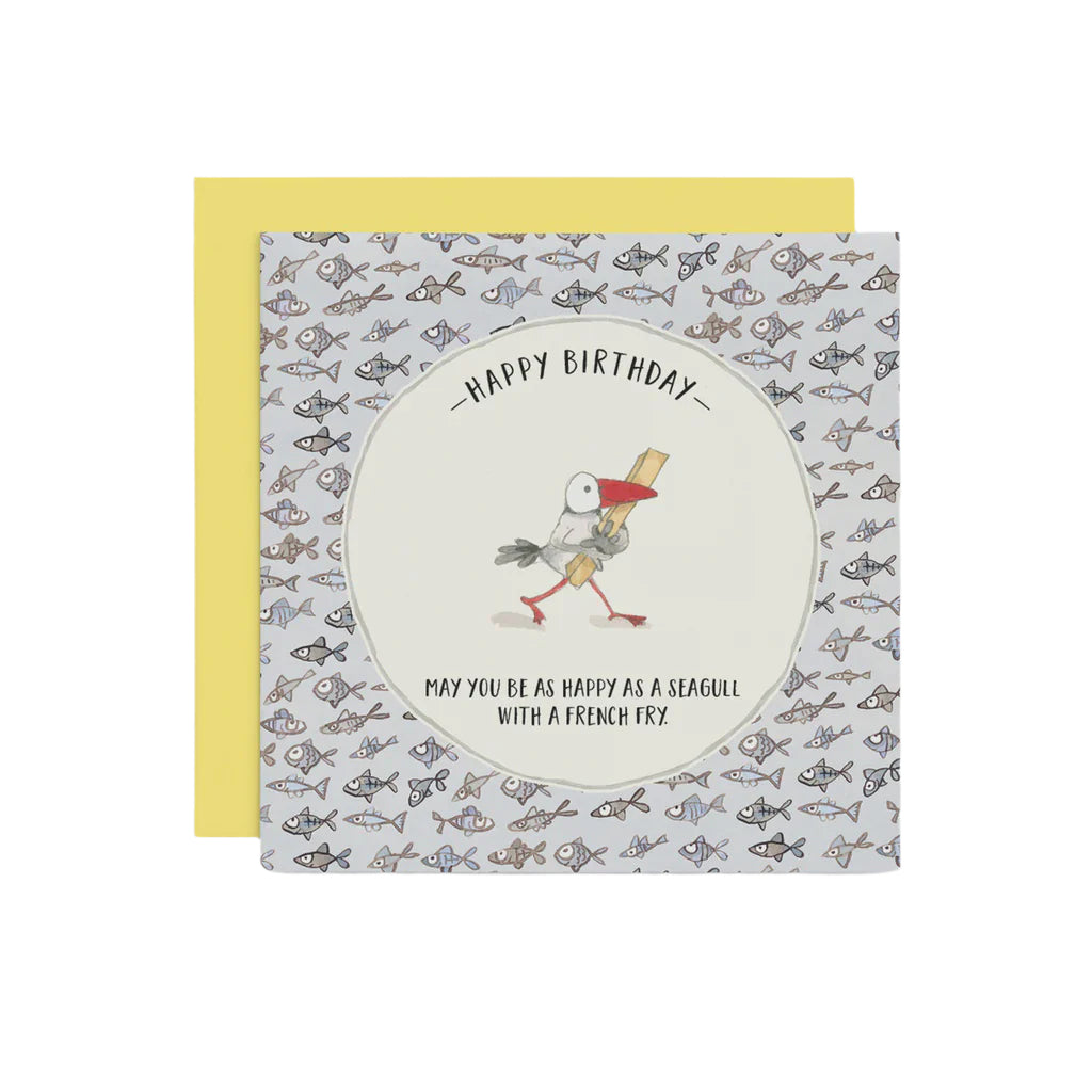 Seagull with French Fry - Birthday Card | Twigseeds