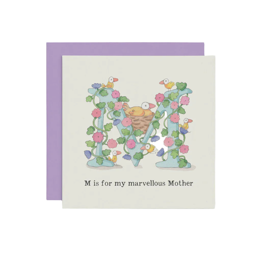 M is for Marvelous - Mother Card | Twigseeds