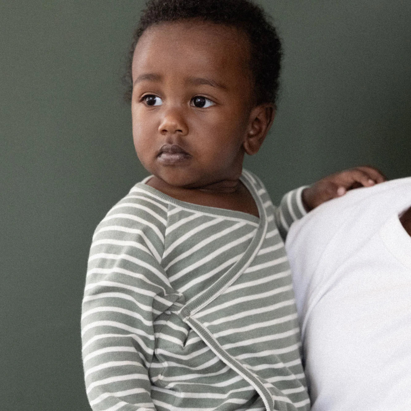 KIMONO JACKET - Nettle Twin Stripe | Nature Baby