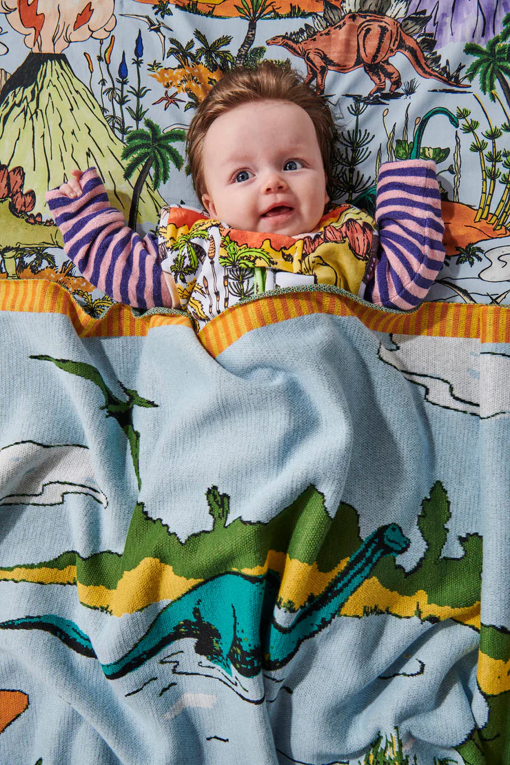 JURASSIC ORGANIC COTTON FITTED SHEET - Bassinet