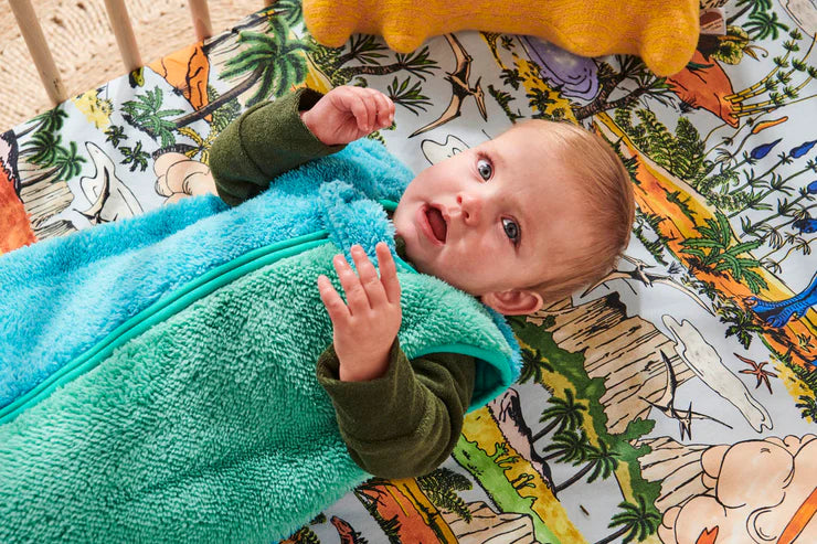 JURASSIC ORGANIC COTTON FITTED SHEET - Bassinet