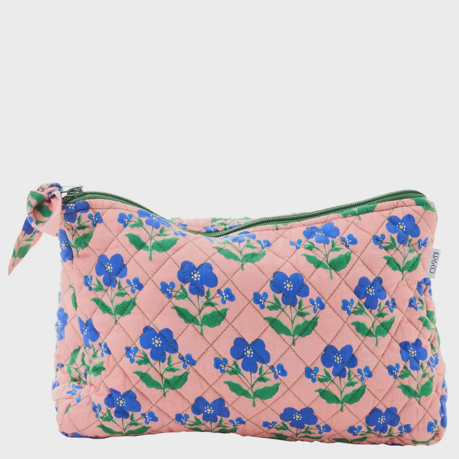 Quilted Cotton Toiletry Purse - Indian Summer Rose | Kip & Co x Anna Spiro