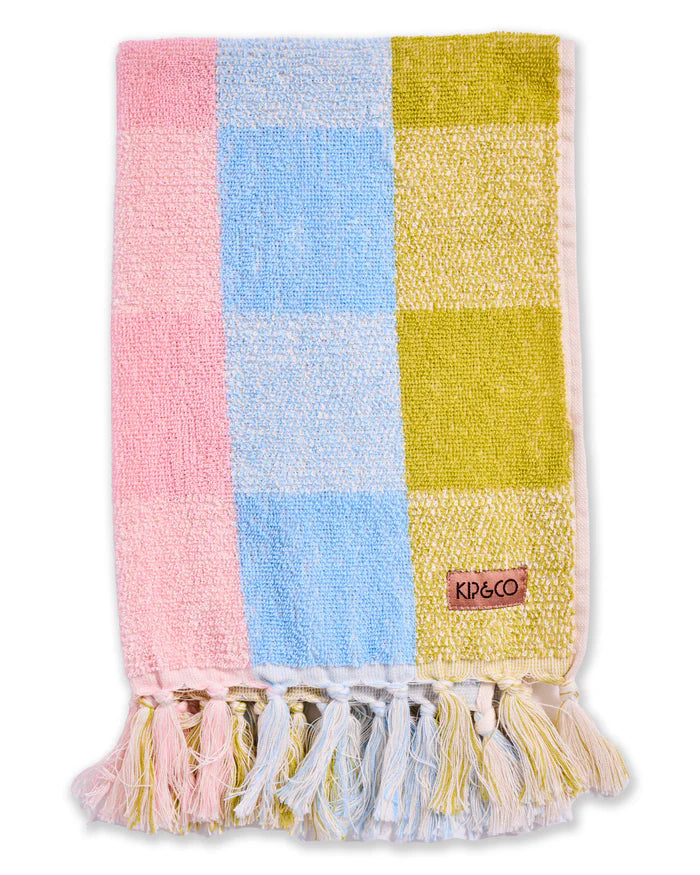 Corfu Tartan Terry Hand Towel | Kip & Co